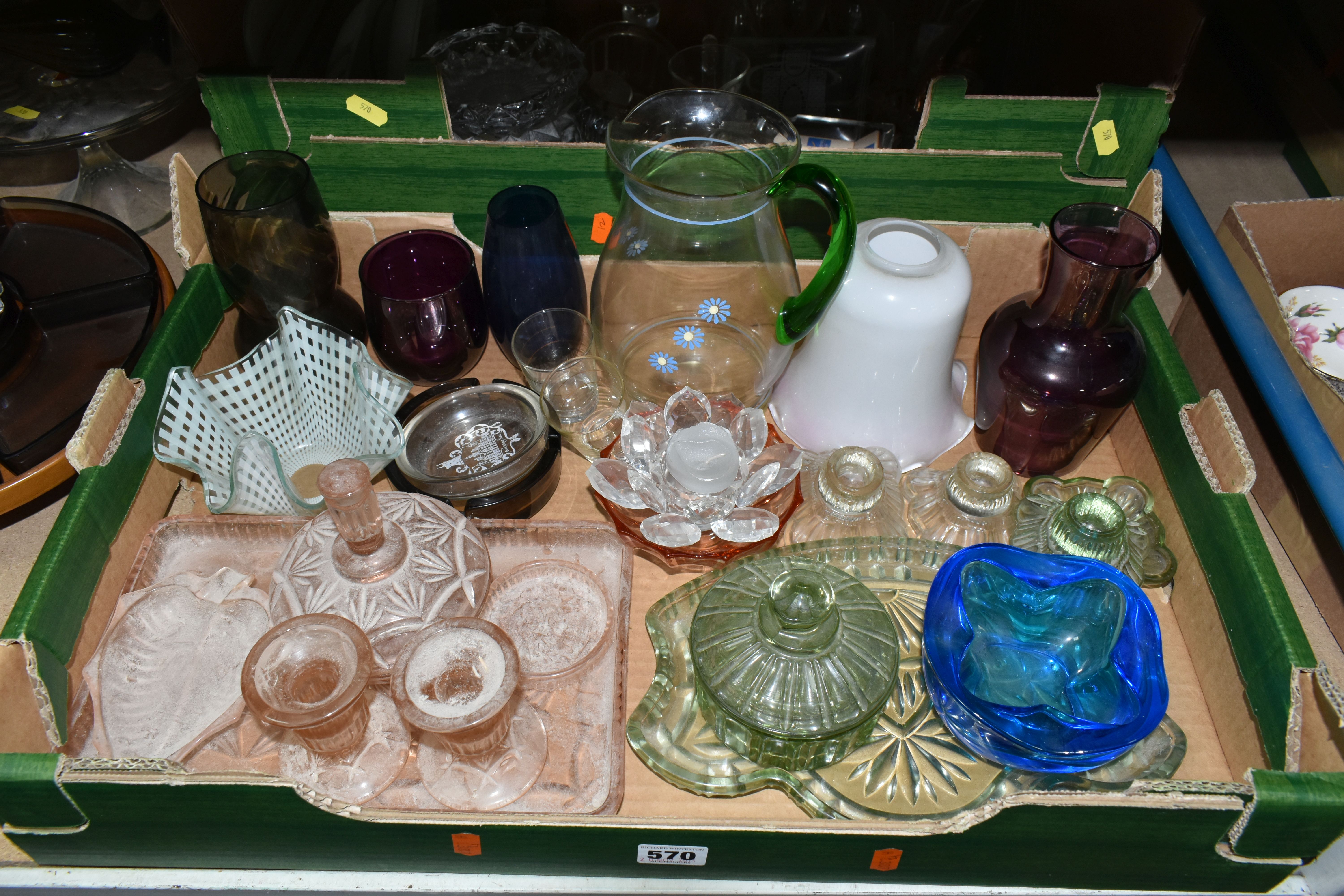 FOUR BOXES AND LOOSE ASSORTED GLASS WARES ETC, to include vintage Babycham glasses, vintage - Image 2 of 8