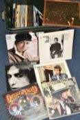 ONE BOX OF L.P RECORDS, to include forty-one records, artists include Bob Dylan, Bruce