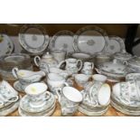 A LARGE QUANTITY OF ROYAL WORCESTER 'MAYFIELD' PATTERN DINNERWARE, comprising three covered tureens,