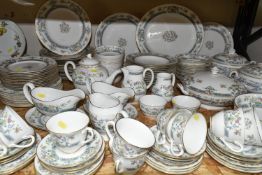 A LARGE QUANTITY OF ROYAL WORCESTER 'MAYFIELD' PATTERN DINNERWARE, comprising three covered tureens,