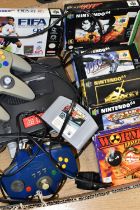 NINTENDO N64 CONSOLE AND GAMES, includes Legend Of Zelda Ocarina Of Time, Goldeneye, Star Wars Rogue