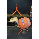 A BELLE MINIMIX 150 CEMENT MIXER AND STAND cylinder capacity 136ltr (PAT pass and working) (