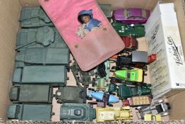 A QUANTITY OF UNBOXED AND ASSORTED PLAYWORN DIECAST VEHICLES, to include repainted Crescent Toys