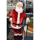 AN ANIMATED, SINGING, DANCING, KARAOKE SANTA, by Gemmy, his hips, arms, head and mouth move as he