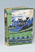 THE HOBBIT BY J. R.R. TOLKIEN, second edition, thirteenth impression, dated 1961, with partial
