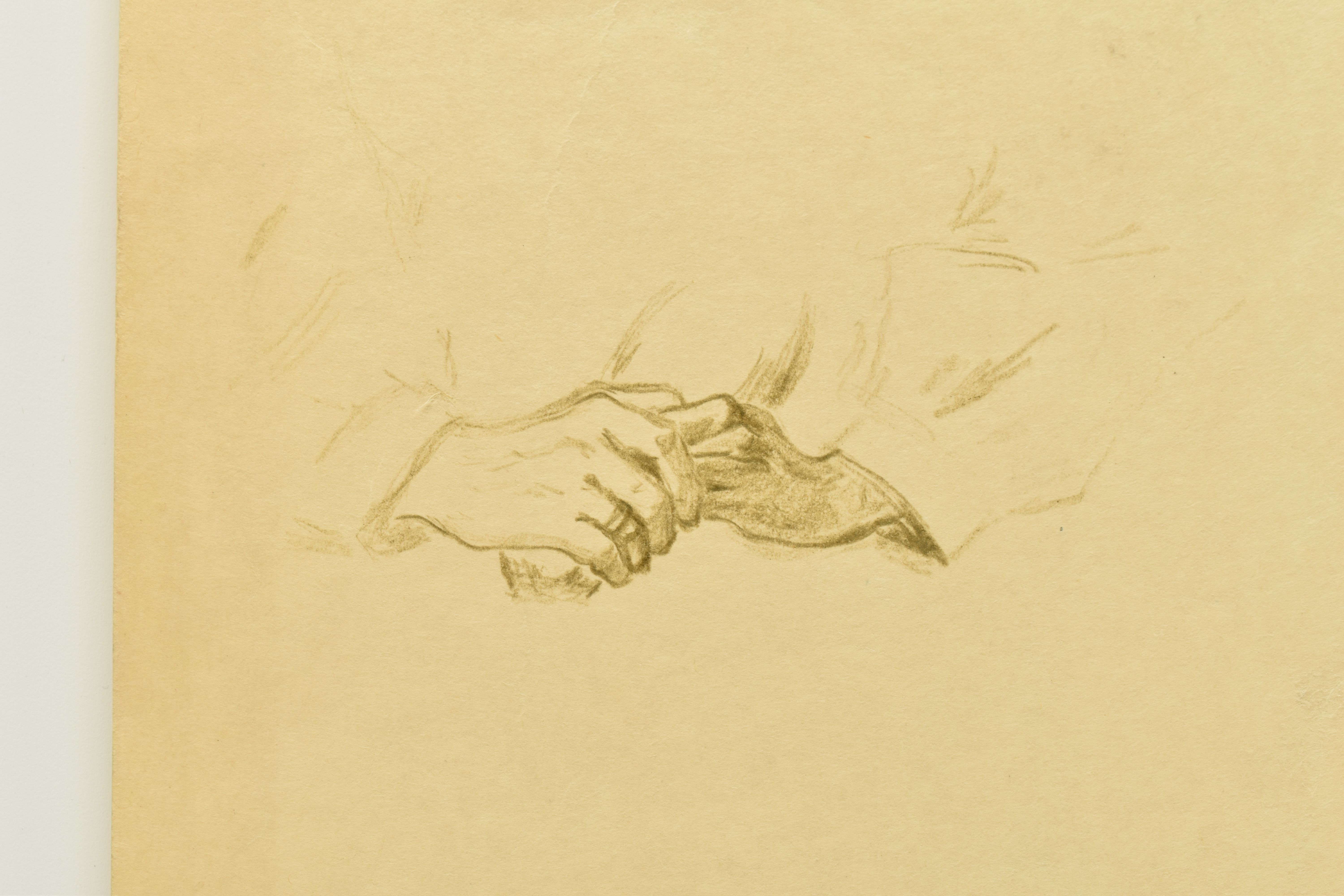 CIRCLE OF NICHOLAS POCOCK (1740-1821) UNSIGNED STUDIES OF HANDS AND FIGURES, three sheets of - Image 5 of 10