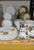A GROUP OF CERAMICS, to include four pieces of Portmeirion 'Pomona': a tureen base (missing cover,