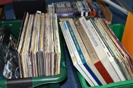 THREE BOXES OF L.P RECORDS, DVD'S AND C.D'S, to include over sixty classical music L.P's to