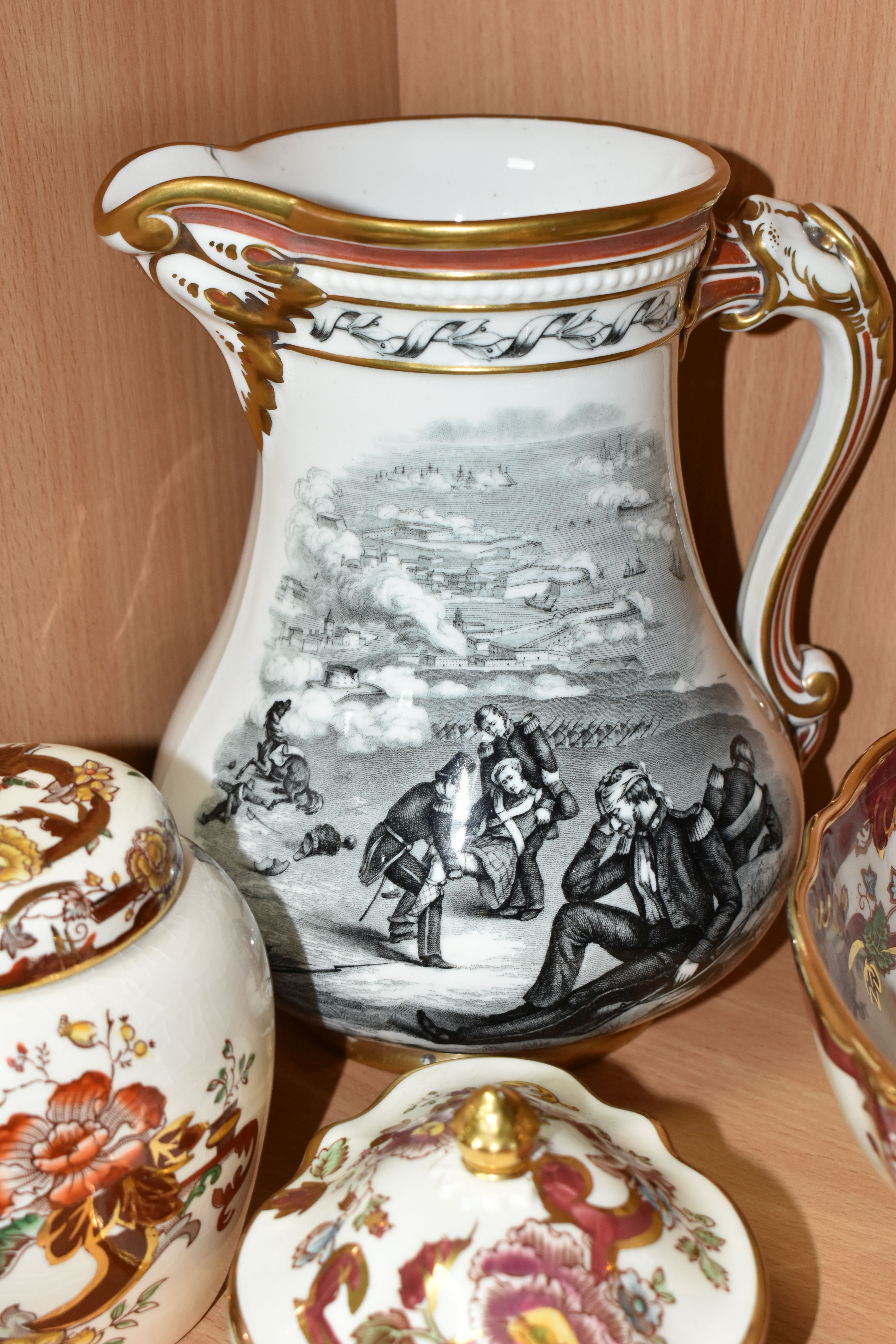 A GROUP OF CERAMICS, to include an Aynsley Orchard Gold twin handled sucrier, with N. Brunt, a - Image 6 of 11