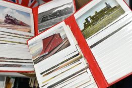 A COLLECTION OF RAILWAY LOCOMOTIVE POSTCARDS, majority are early to mid-20th Century showing a