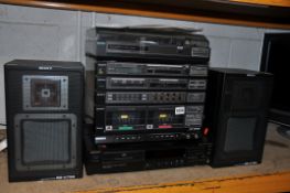 A SONY XO-750W HI-FI with matching speakers and a CDP-497 CD player (PAT pass and working apart from
