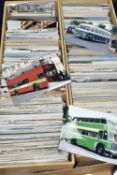 TWO BOXES containing over 2000 colour photographs of UK Buses and Coaches from various regions,