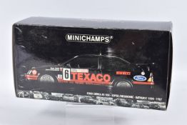 A BOXED MINICHAMPS FORD SIERRA RS 500 SOPER/DIEUDONNE BATHURST 100 1987 1:18 SCALE DIECAST MODEL