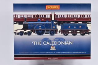 A BOXED HORNBY 'THE CALEDONIAN' LIMITED EDITION BOX SET, OO GAUGE, to include 4-2-2 '123'