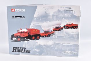 A BOX CORGI HEAVY HAULAGE A.L.E. SCAMMELL CONTRACTOR 1:50 SCALE DIECAST MODEL SET, numbered 31013,