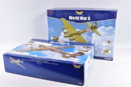TWO BOXED CORGI AVIATION ARCHIVE 1:72 SCALE WORLD WAR II EUROPE AND AFRICA DIECAST MODEL