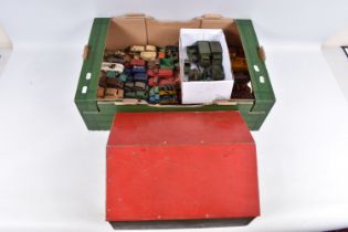 A QUANTITY OF UNBOXED AND ASSORTED PLAYWORN DINKY TOYS DIECAST VEHICLES, to include Packhard Super 8