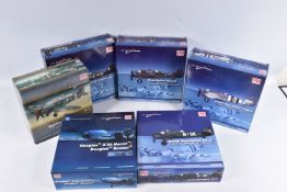 SIX BOXED HOBBY MASTER AIR POWER SERIES DIECAST MODEL AIRCRAFTS, the first is a limited edition 1:48