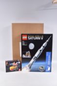 AN UNOPENED BOXED LEGO IDEAS 017 NASA APOLLO SATURN V SET, numbered 21309, noted to include 1969