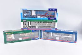 FOUR BOXED CORGI LIMITED EDITION HAULAGE 1:50 SCALE VEHICLES, the first a Scania T Bulk Tipper