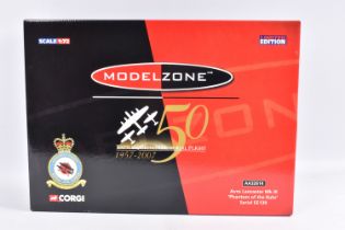 A BOXED LIMITED EDITION CORGI MODELZONE BATTLE OF BRITAIN MEMORIAL FLIGHT 1957-2007 AVRO LANCASTER