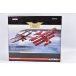 A BOXED LIMITED EDITION CORGI AVIATION ARCHIVE SOPWITH CAMEL & FOKKER DR.I 1:48 SCALE DIECAST