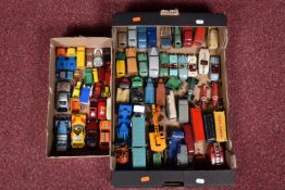 A QUANTITY OF UNBOXED AND ASSORTED PLAYWORN DIECAST AND PLASTIC VEHICLES, to include part boxed