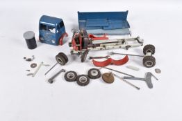 AN UNBOXED SHACKLETON FODEN FG SIX WHEEL TIPPER LORRY, dismantled and in pieces, contents not