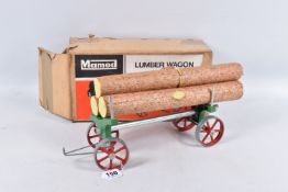 A BOXED MAMOD LUMBER WAGON, No.LW.1, front bolster loose but otherwise appears complete and in