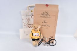A BOXED STEIFF LIMITED EDITION TOUR DE STEIFF TEDDY BEAR 2004, No.661570, light blonde mohair bear