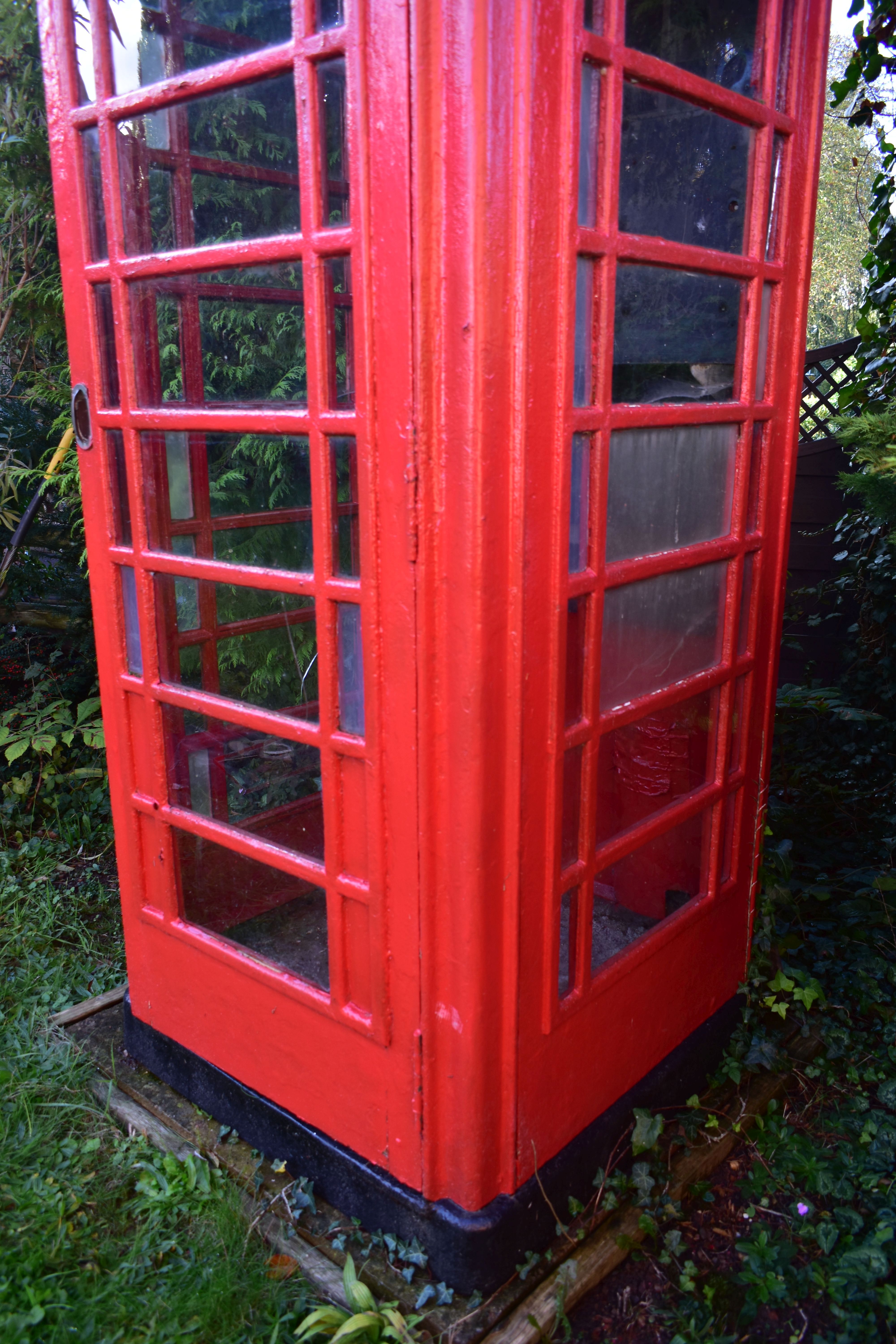 A K6 RED TELEPHONE BOX, the distinctive shape with a domed top, crown and telephone sign to all - Image 4 of 17