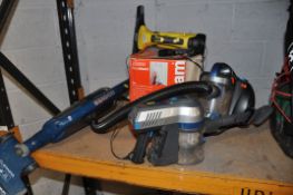 A KARCHER WINDOW VAC with two interchangeable heads and charger, a Tesco vacuum cleaner (no pipe