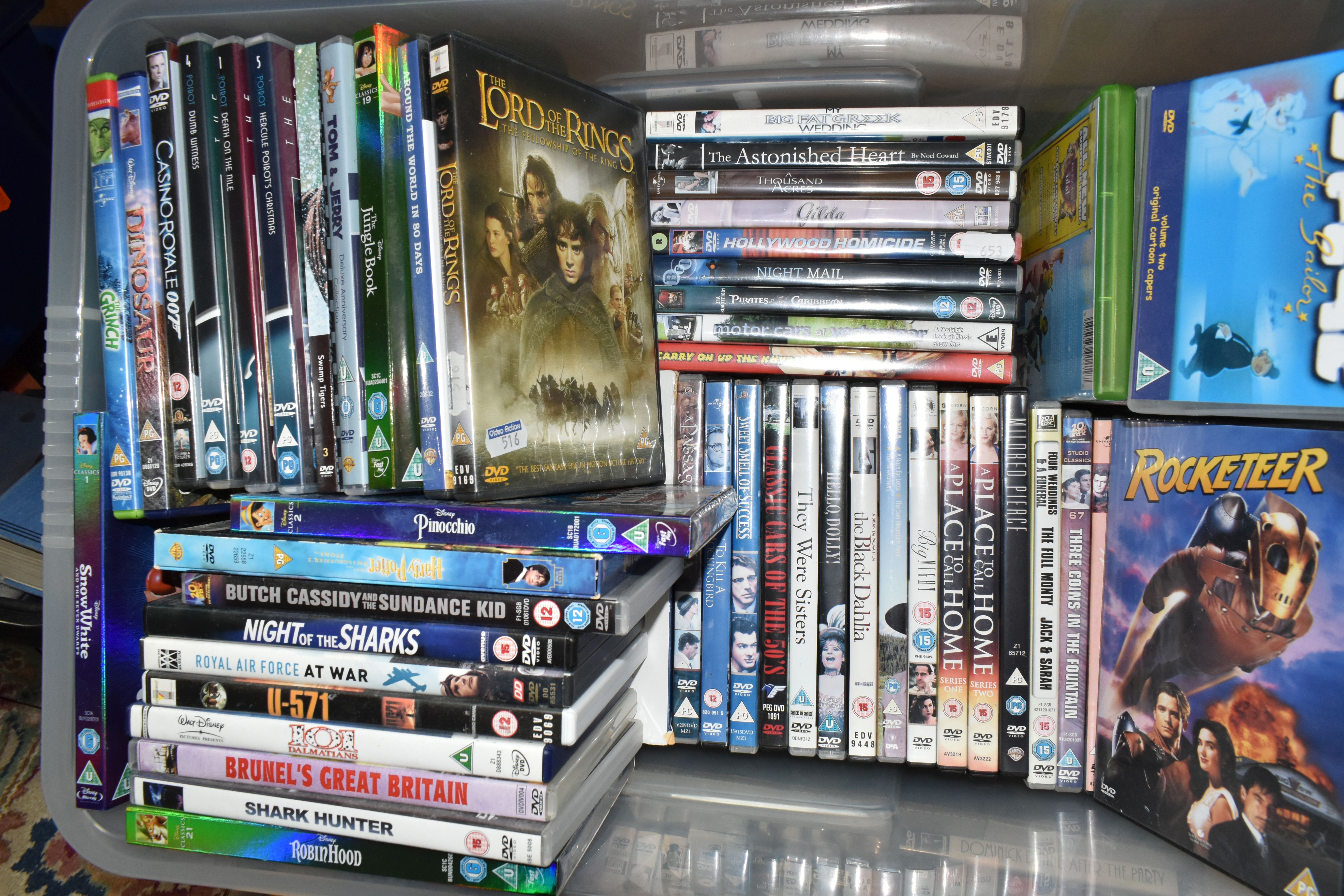 FIVE BOXES OF DVDS, over one hundred titles to include feature films, classic films, TV and movie - Image 6 of 6