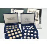 A BOX THE OFFICIAL COINS OF RUSSIA , to include Bolshoi Ballet .900 Silver 3 Rubles coin, a