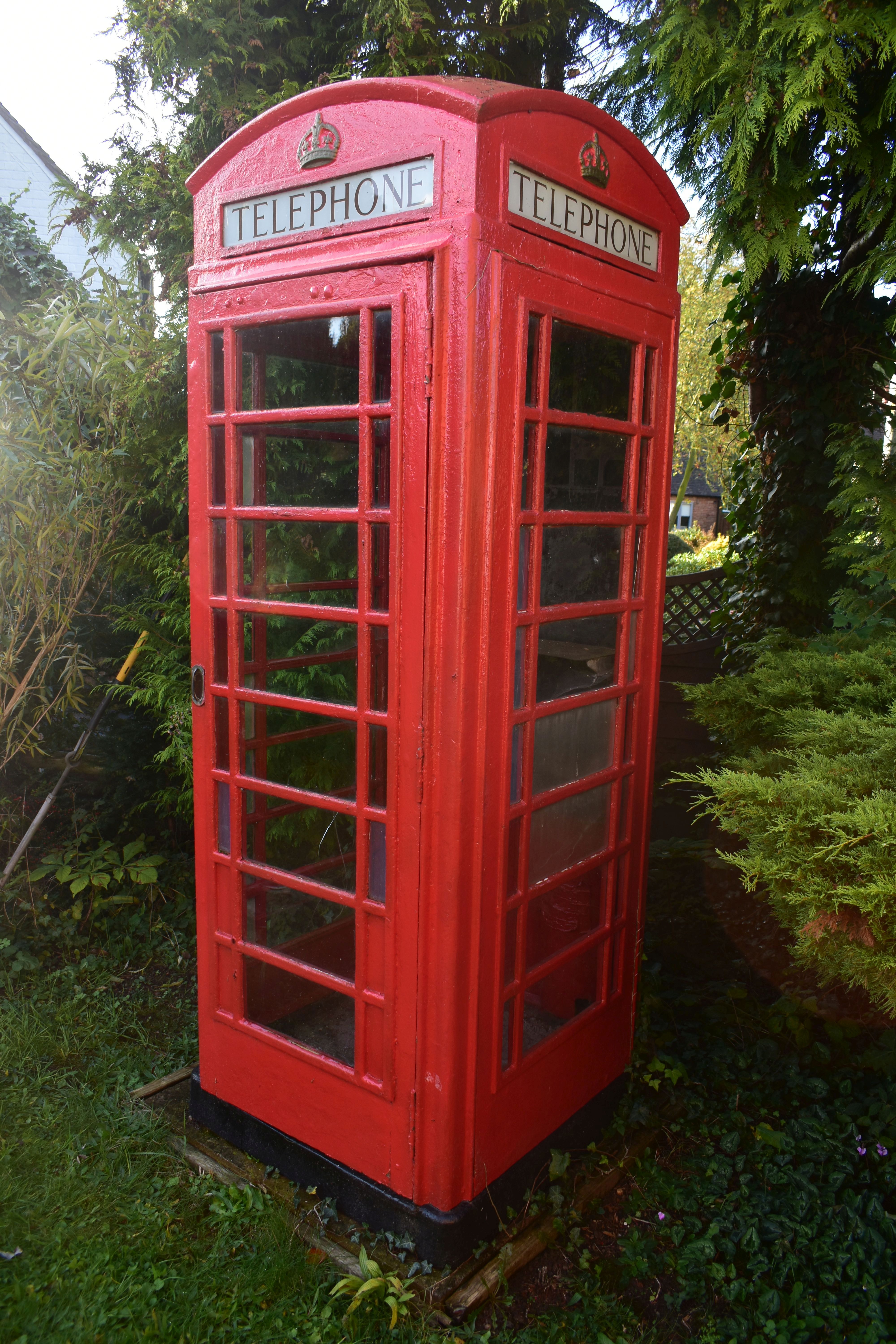 A K6 RED TELEPHONE BOX, the distinctive shape with a domed top, crown and telephone sign to all - Image 2 of 17