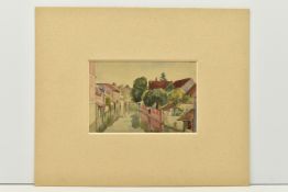 A LATE 19TH CENTURY FRENCH CANAL SCENE, titled 'Nemours, August 8/82, Le Petit Riviera' verso,