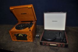 A STEEPLETONE CHICHESTER 2 RETRO HI FI, a Steepletone Roxy 1 retro Hi Fi and a Crosley suitcase
