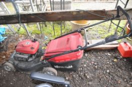 A MOUNTFIELD SP534 SELF PROPELLED PETROL LAWN MOWER with grass box (engine pulls freely but hasn't