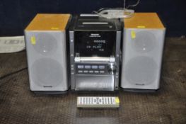 A PANASONIC SA-PM28 MINI HI FI with matching speakers and remote (PAT pass and working)