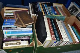 THREE BOXES OF BOOKS, approximately sixty hard back books, subjects include jewellery, gemstones,