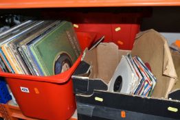 THREE BOXES OF RECORDS, to include approximately one hundred and twenty vinyl LPs, by artists and