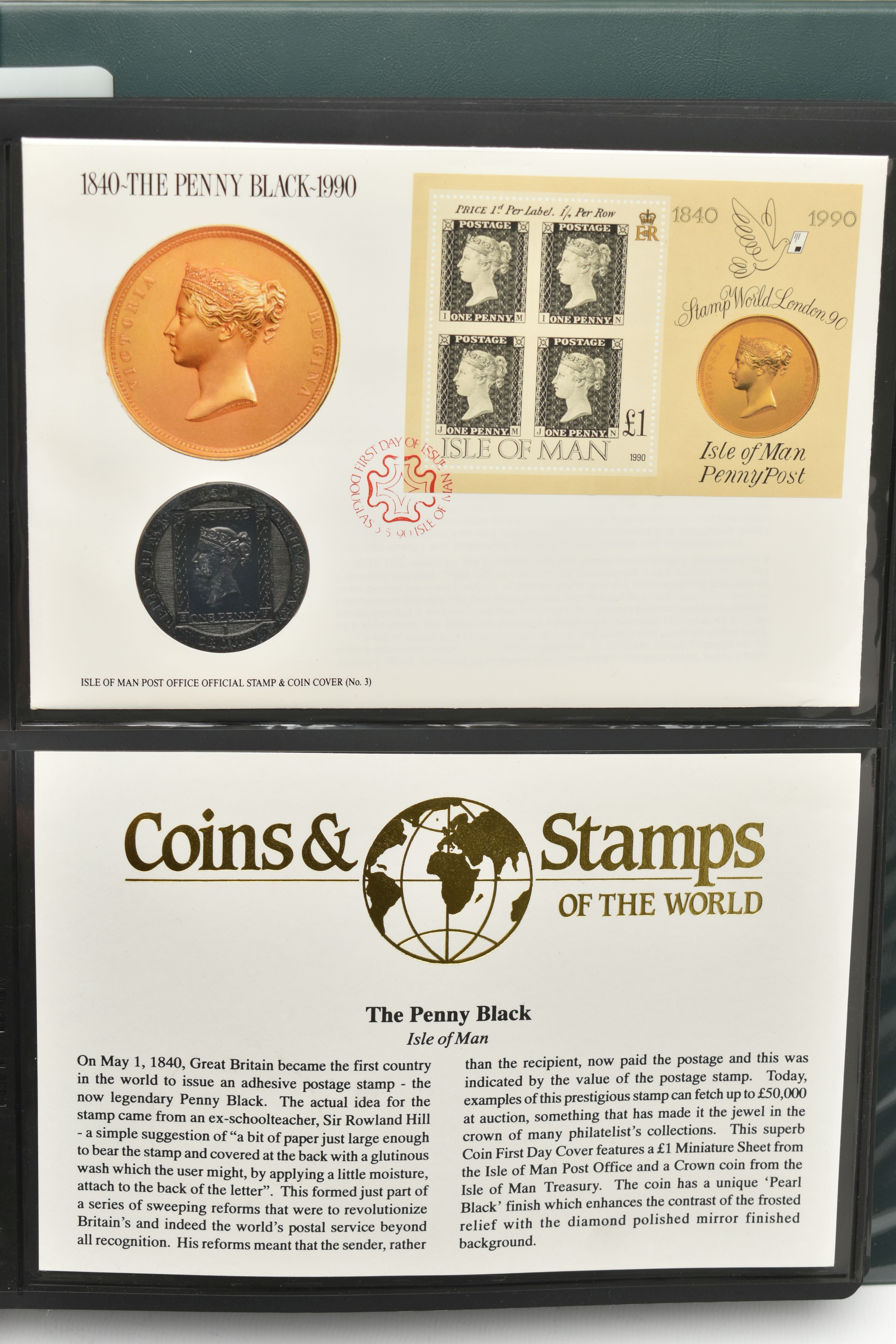FOUR ALBUMS OF COIN/STAMP COVERS, to include an album of seventeen coin covers, five Sherlock - Image 13 of 19