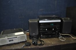 A COLLECTION OF VINTAGE AND MODERN AUDIO EQUIPMENT comprising of a Marantz CD-42 mk2 CD player (