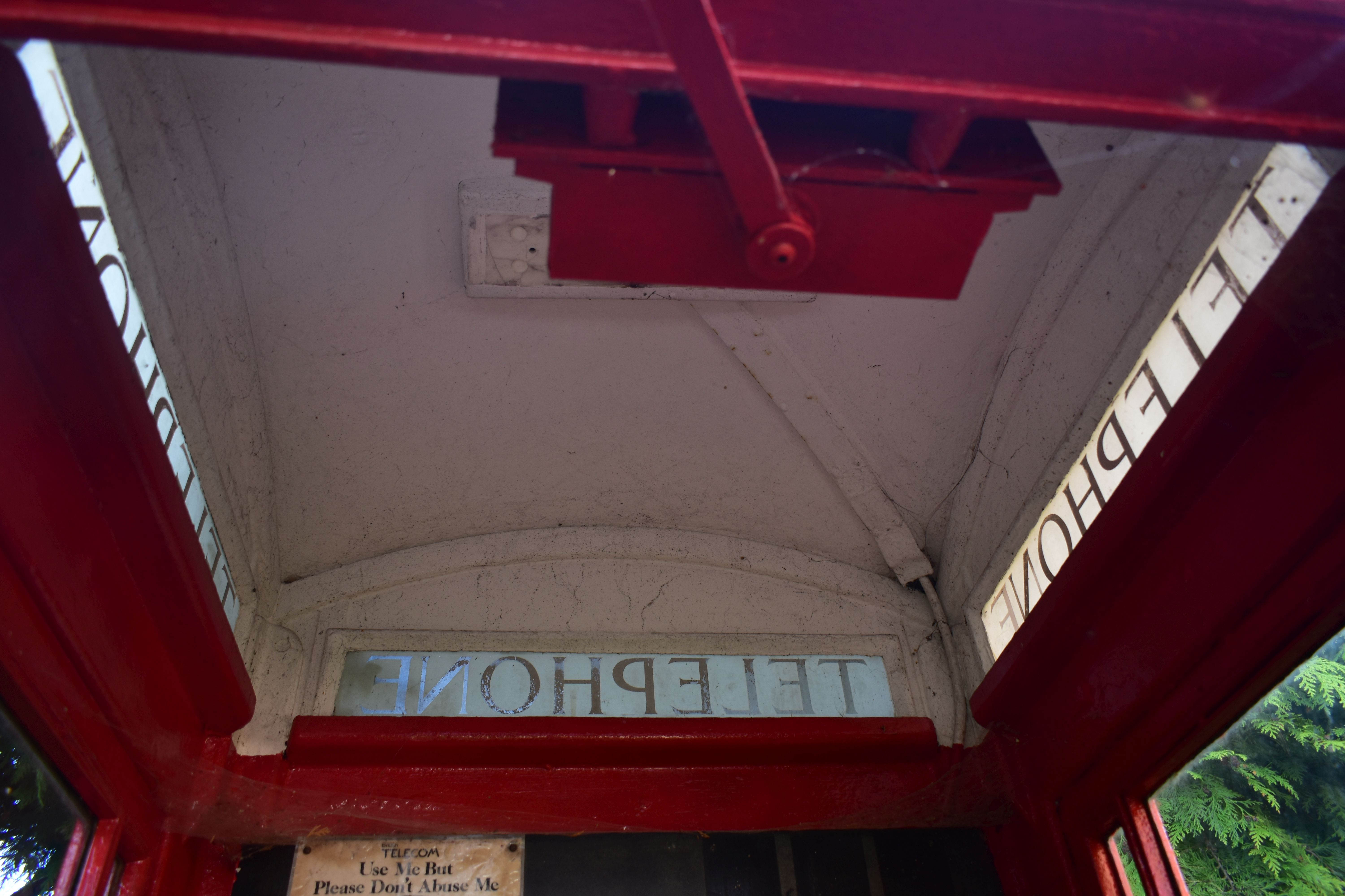 A K6 RED TELEPHONE BOX, the distinctive shape with a domed top, crown and telephone sign to all - Image 7 of 17