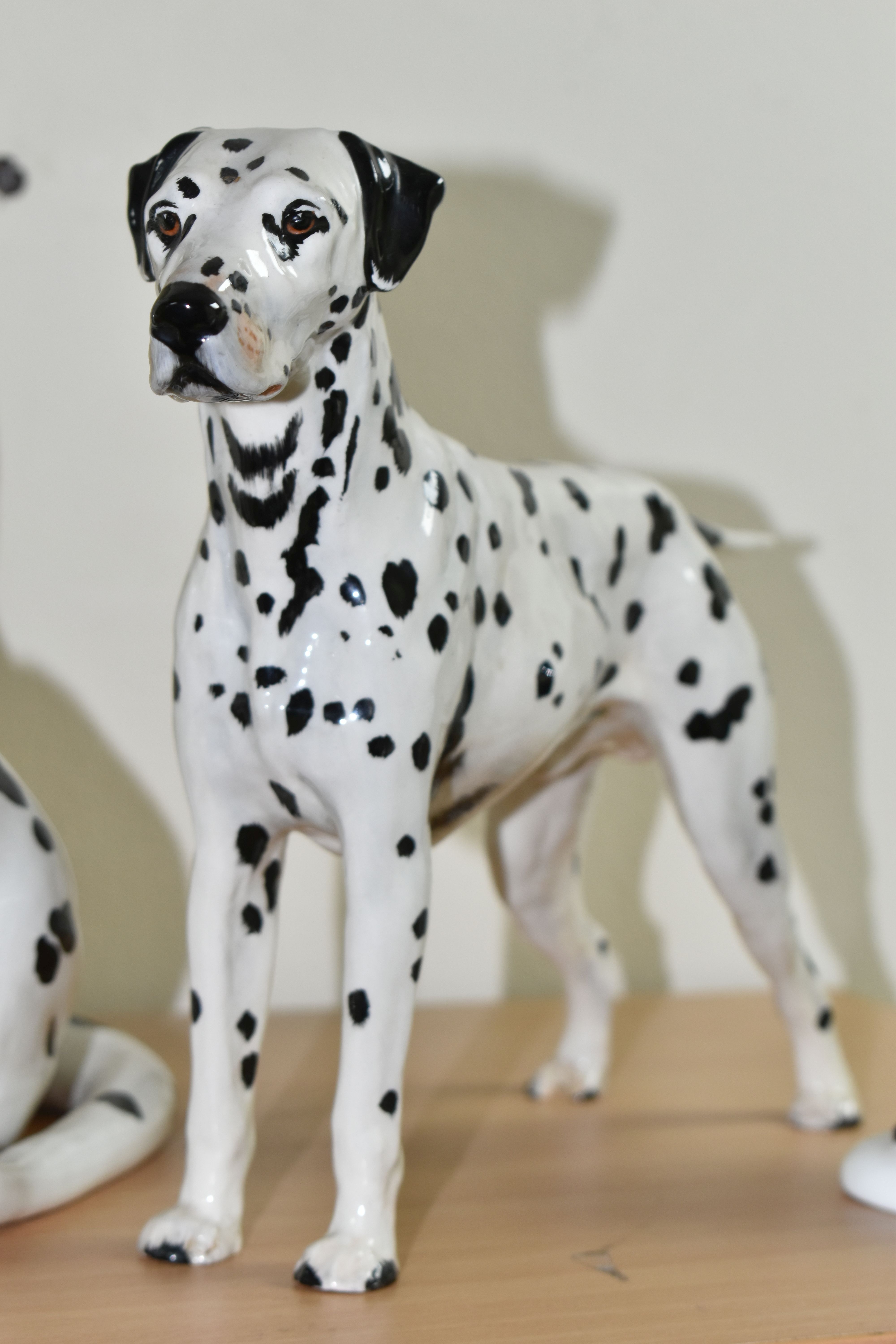 A BESWICK DALMATIAN AND TWO ROYAL DOULTON FIGURES, comprising a large Beswick Fireside Models seated - Image 3 of 6