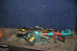 A BOSCH ART 26 COMBITRIM STRIMMER (PAT pass and working), a G Tech Cordless 18v hedge trimmer (no