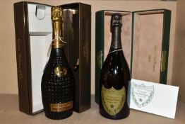 TWO BOTTLES OF EXCELLENT CHAMPAGNE comprising one bottle of Cuvee Dom Perignon 1985 vintage and
