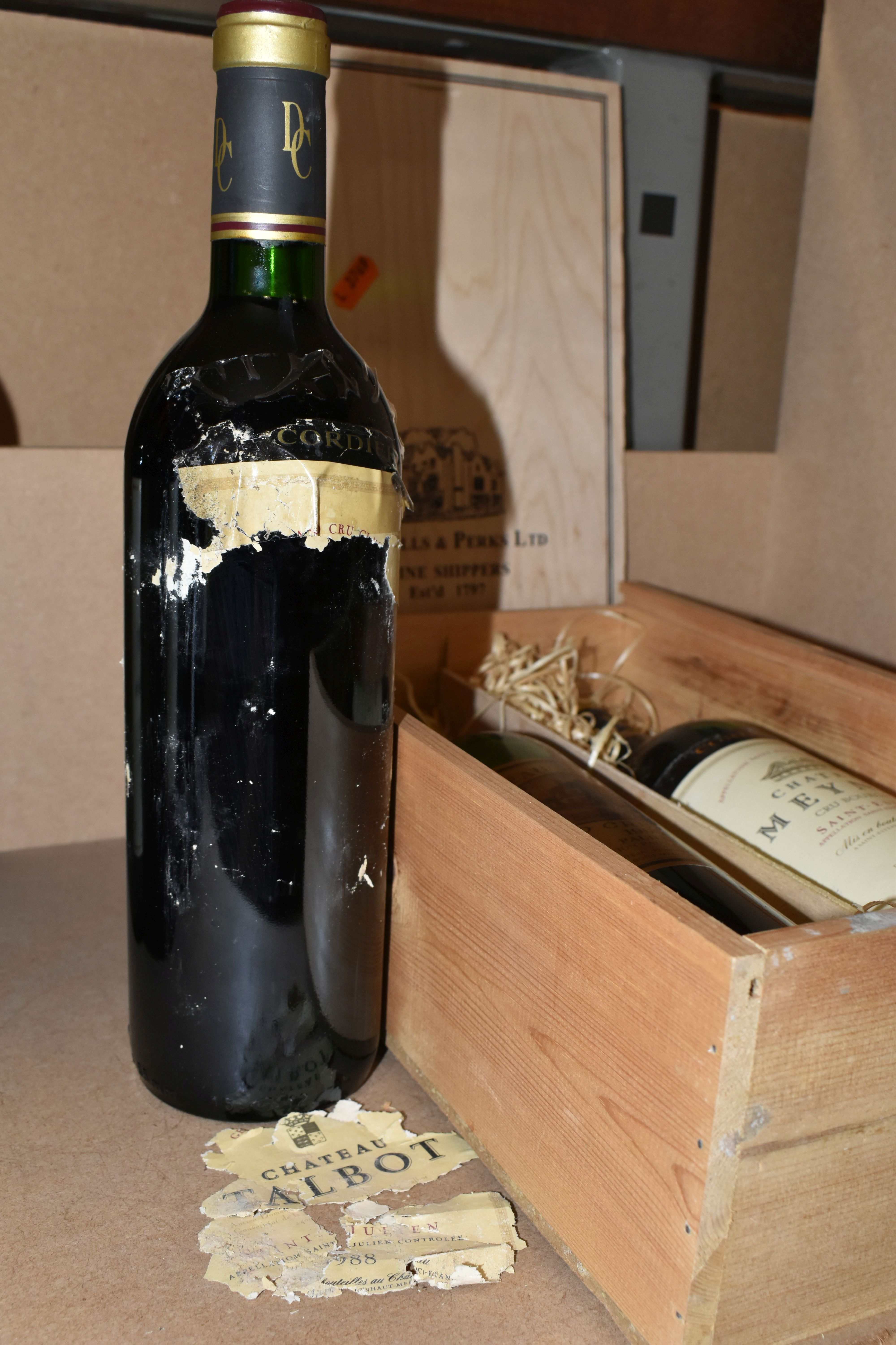 FOUR BOTTLE OF FINE BORDEAUX CLARET comprising one bottle of CHATEAU TALBOT 1988 Saint-Julien (label - Image 3 of 5