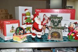 THREE BOXED DISNEY AND OTHER CHARACTER CHRISTMAS DECORATIONS, comprising a Disney/Department 56