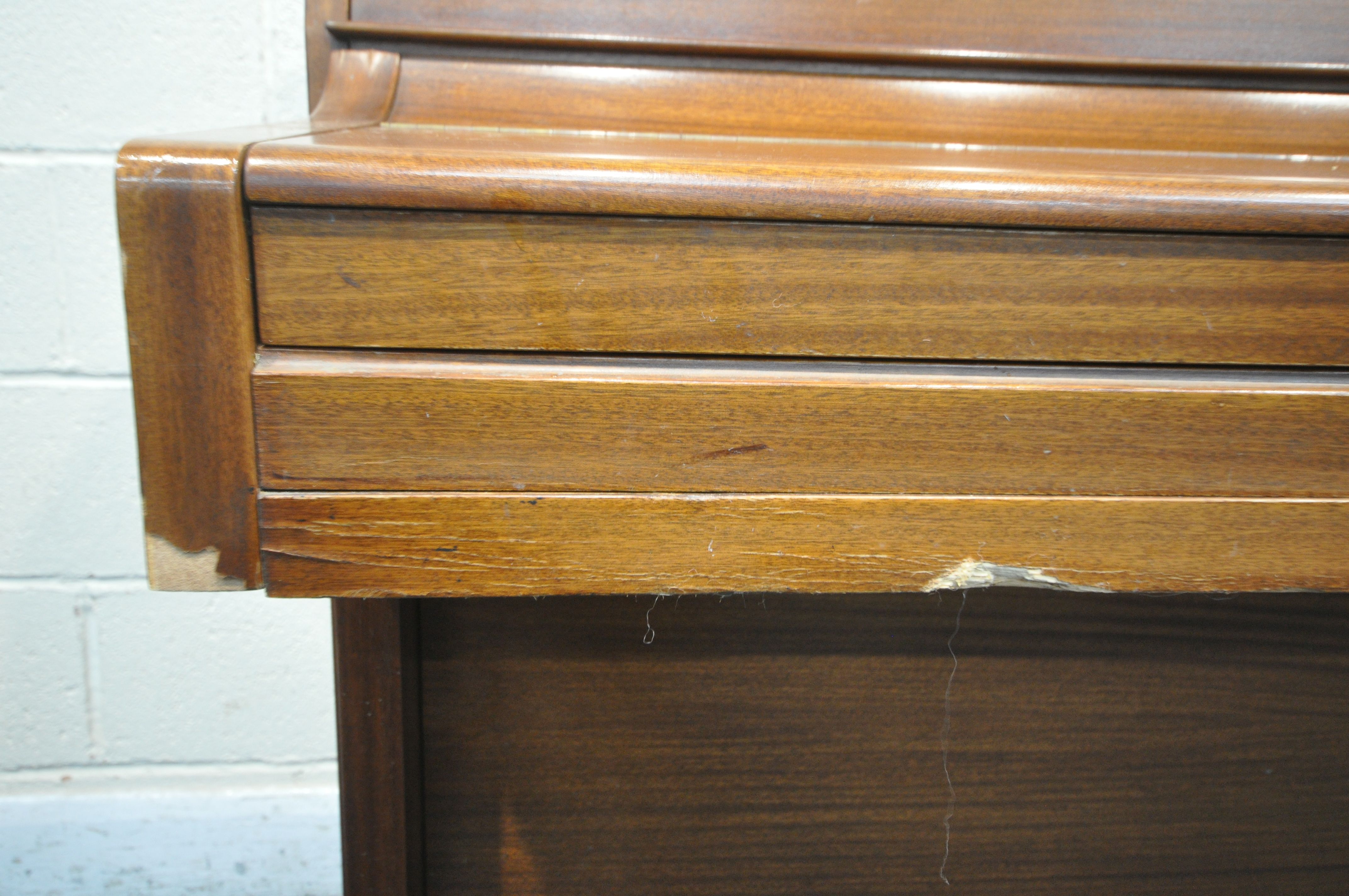 A CHAPPELL TEAK CASED UPRIGHT PIANO, width 145cm x depth 59cm x height 119cm, along with a piano - Image 2 of 6